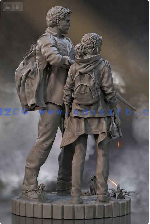 [独立角色] 乔尔与艾莉《最后生还者》游戏角色雕塑3D打印模型(图5)