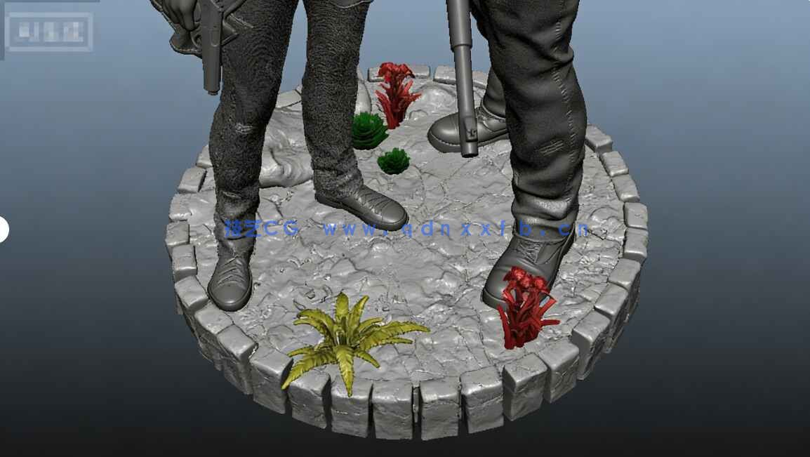 [独立角色] 乔尔与艾莉《最后生还者》游戏角色雕塑3D打印模型(图6)