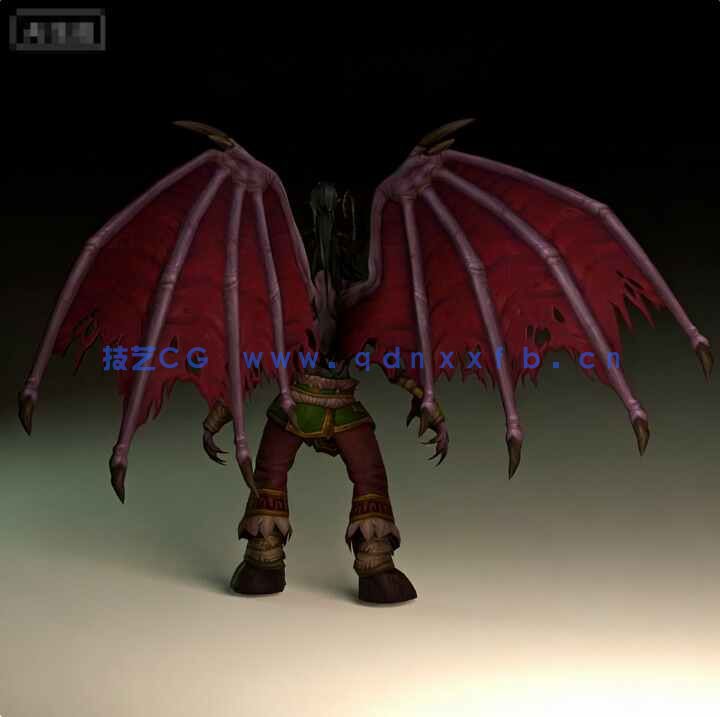 [独立角色] 伊利丹魔兽争霸游戏角色雕塑3D模型(图4)