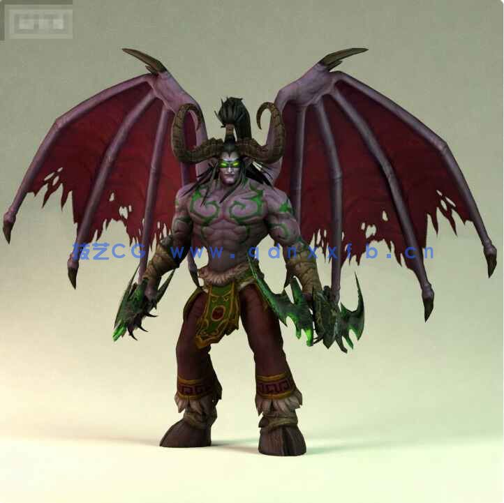 [独立角色] 伊利丹魔兽争霸游戏角色雕塑3D模型(图5)