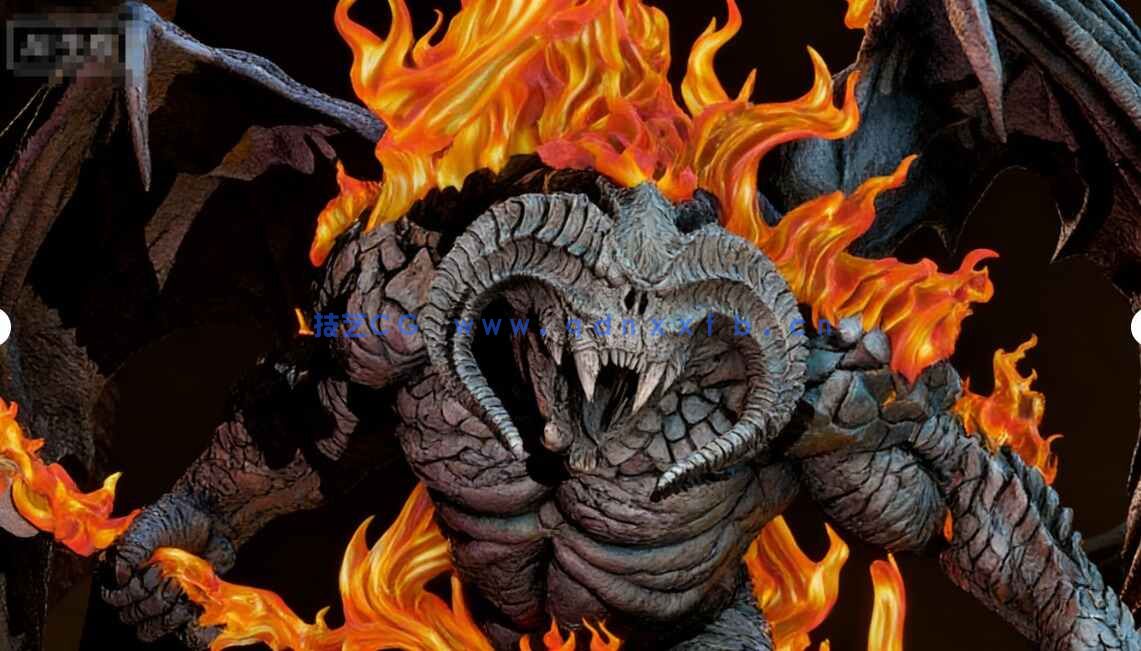 [独立角色] 炎魔Balrog影视角色雕塑3D打印模型(图1)