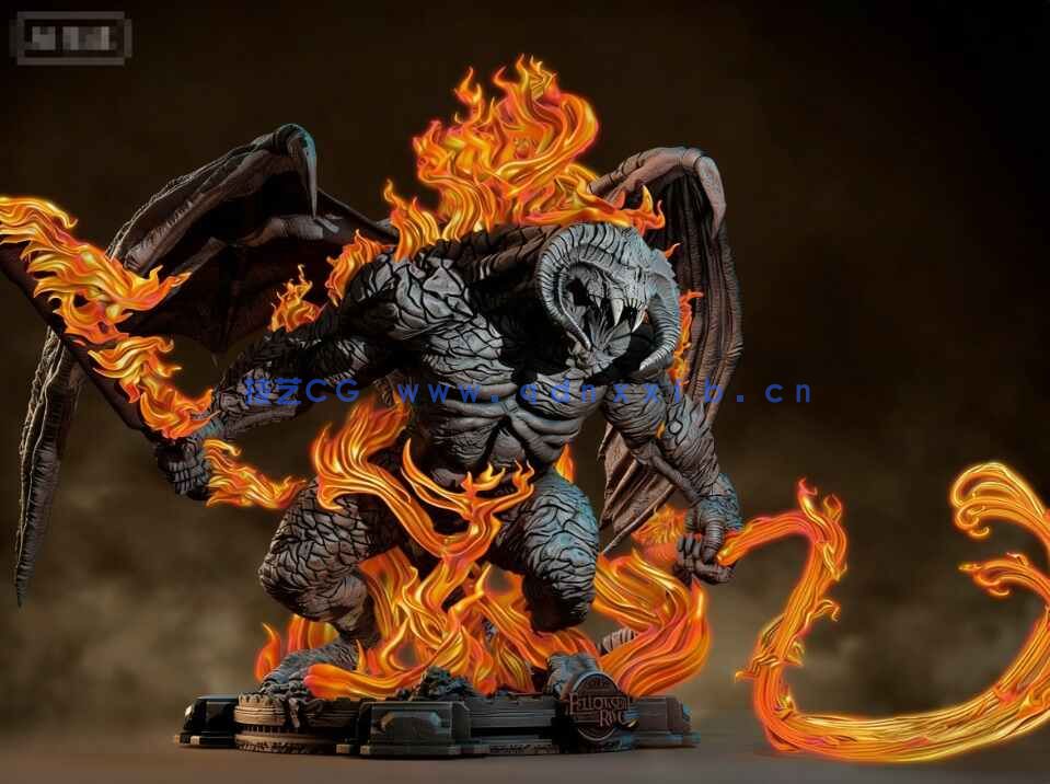 [独立角色] 炎魔Balrog影视角色雕塑3D打印模型(图3)