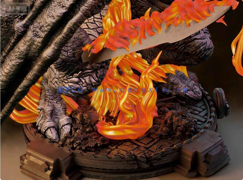 [独立角色] 炎魔Balrog影视角色雕塑3D打印模型(图6)