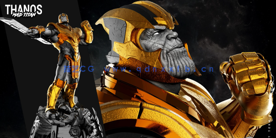 [独立角色] 灭霸漫威动漫角色雕塑3D打印模型(图1)