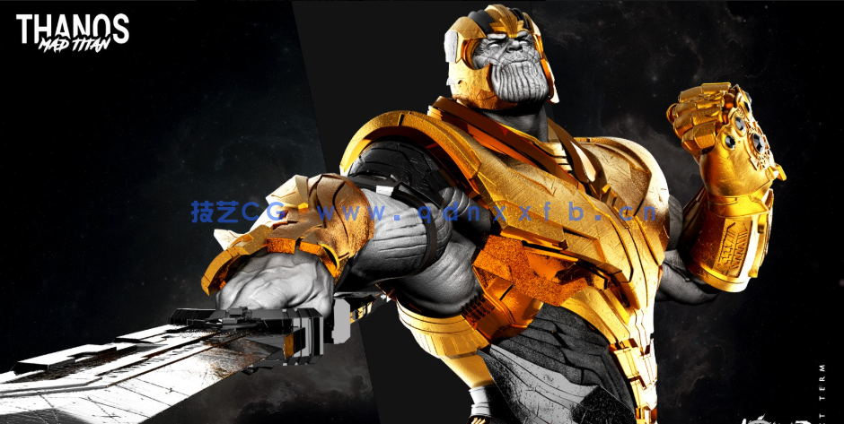 [独立角色] 灭霸漫威动漫角色雕塑3D打印模型(图4)