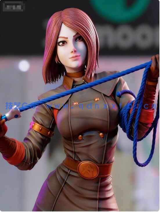 [独立角色] 薇普Whip《拳皇》游戏角色雕刻手办3D打印模型(图1)