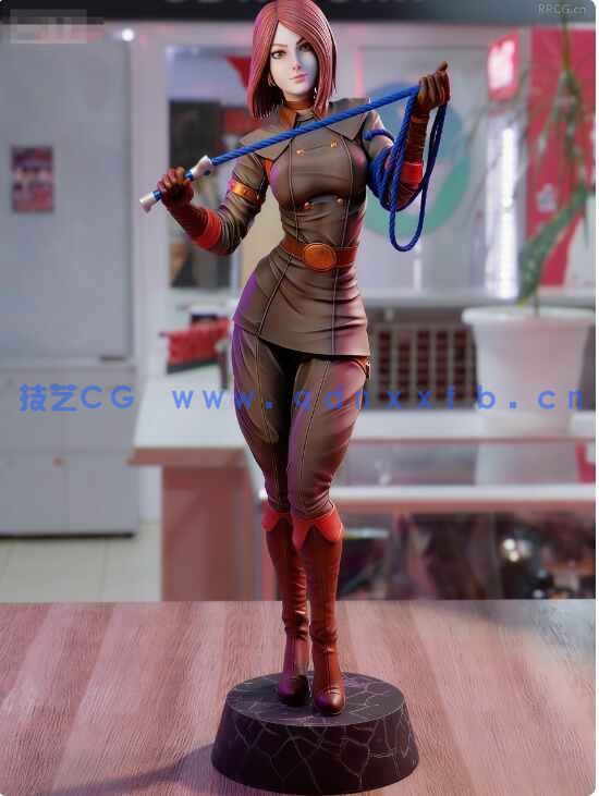 [独立角色] 薇普Whip《拳皇》游戏角色雕刻手办3D打印模型(图2)