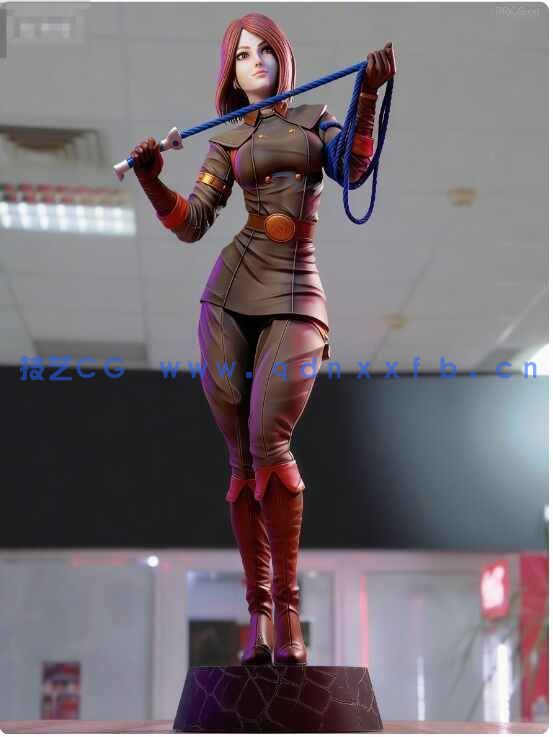 [独立角色] 薇普Whip《拳皇》游戏角色雕刻手办3D打印模型(图4)