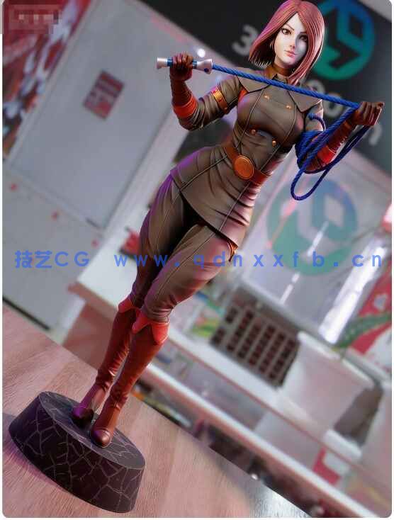 [独立角色] 薇普Whip《拳皇》游戏角色雕刻手办3D打印模型(图7)