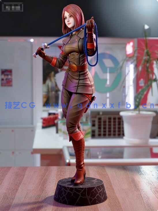 [独立角色] 薇普Whip《拳皇》游戏角色雕刻手办3D打印模型(图6)