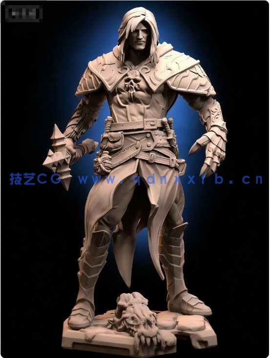 [独立角色] 吸血鬼德古拉暗影之王游戏角色雕塑3D打印模型(图2)