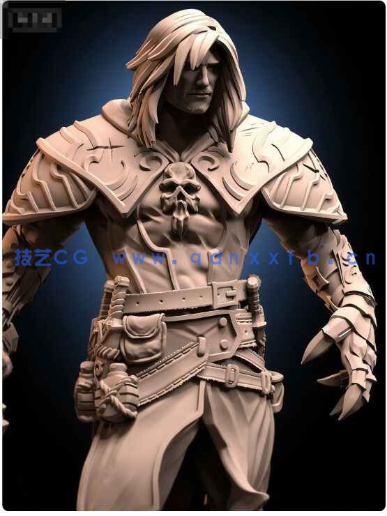 [独立角色] 吸血鬼德古拉暗影之王游戏角色雕塑3D打印模型(图5)