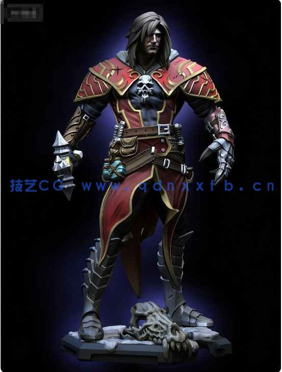 [独立角色] 吸血鬼德古拉暗影之王游戏角色雕塑3D打印模型(图4)