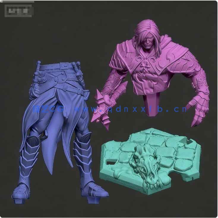 [独立角色] 吸血鬼德古拉暗影之王游戏角色雕塑3D打印模型(图3)