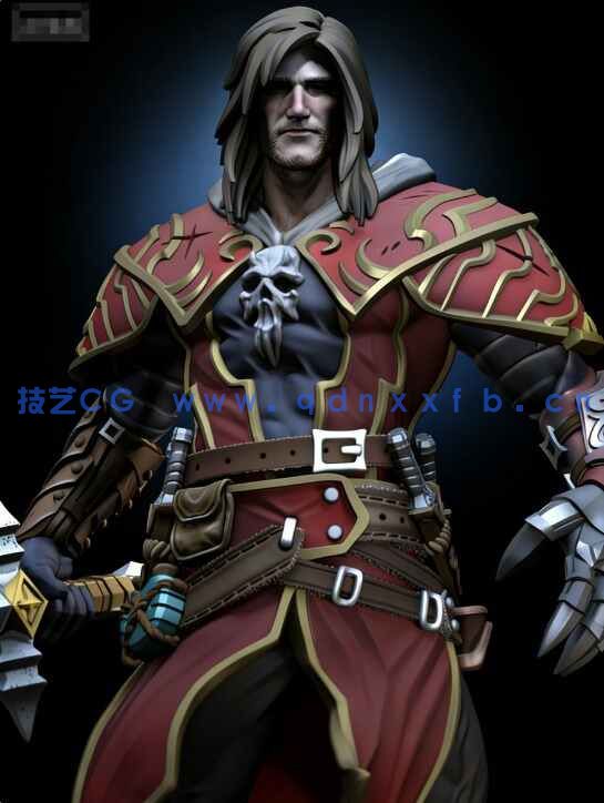 [独立角色] 吸血鬼德古拉暗影之王游戏角色雕塑3D打印模型(图8)