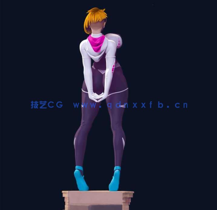 [独立角色] 蜘蛛格温《蜘蛛侠：纵横宇宙》动漫角色雕塑雕刻3D打印模型(图6)