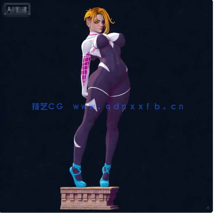 [独立角色] 蜘蛛格温《蜘蛛侠：纵横宇宙》动漫角色雕塑雕刻3D打印模型(图2)