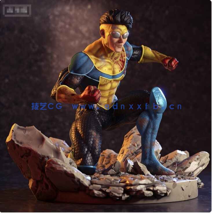 [独立角色] 无敌少侠动漫角色雕塑3D打印模型(图1)