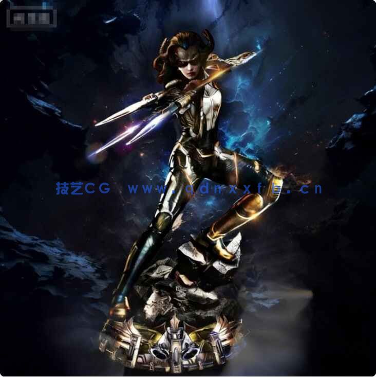 [独立角色] 暗夜比邻星漫威动漫角色雕塑3D打印模型(图1)