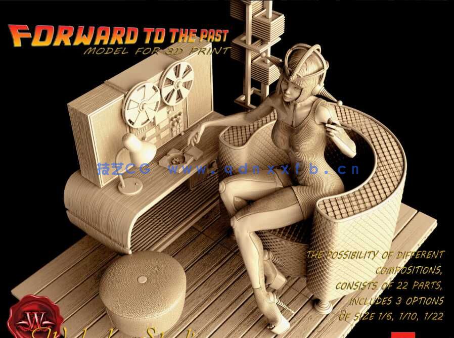 [独立角色] 赛博朋克女机器人角色雕塑3D打印模型(图4)