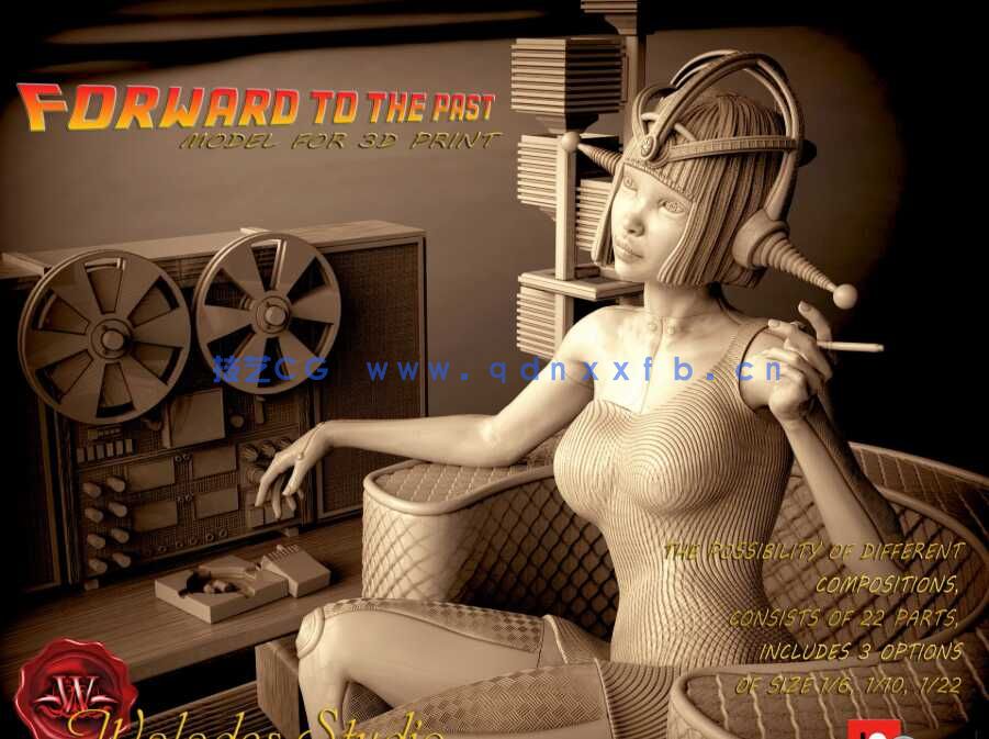 [独立角色] 赛博朋克女机器人角色雕塑3D打印模型(图8)