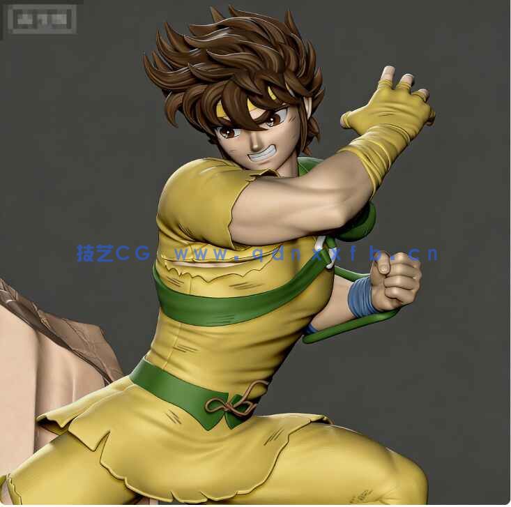 [独立角色] 圣斗士星矢动漫角色星矢对战卡西欧士雕塑3D打印模型(图6)