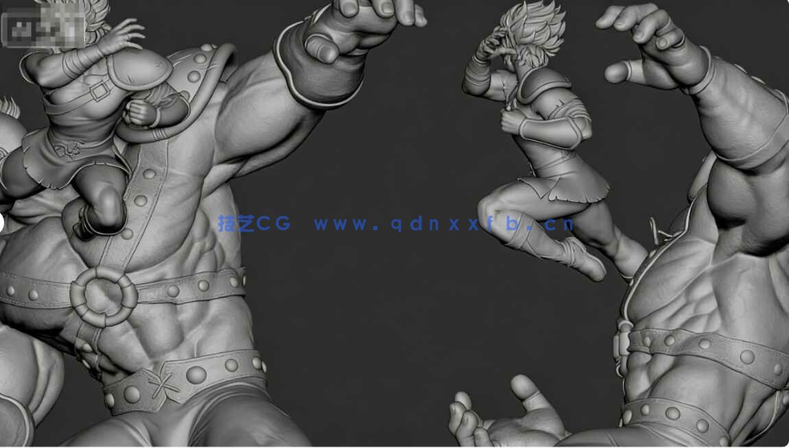 [独立角色] 圣斗士星矢动漫角色星矢对战卡西欧士雕塑3D打印模型(图8)