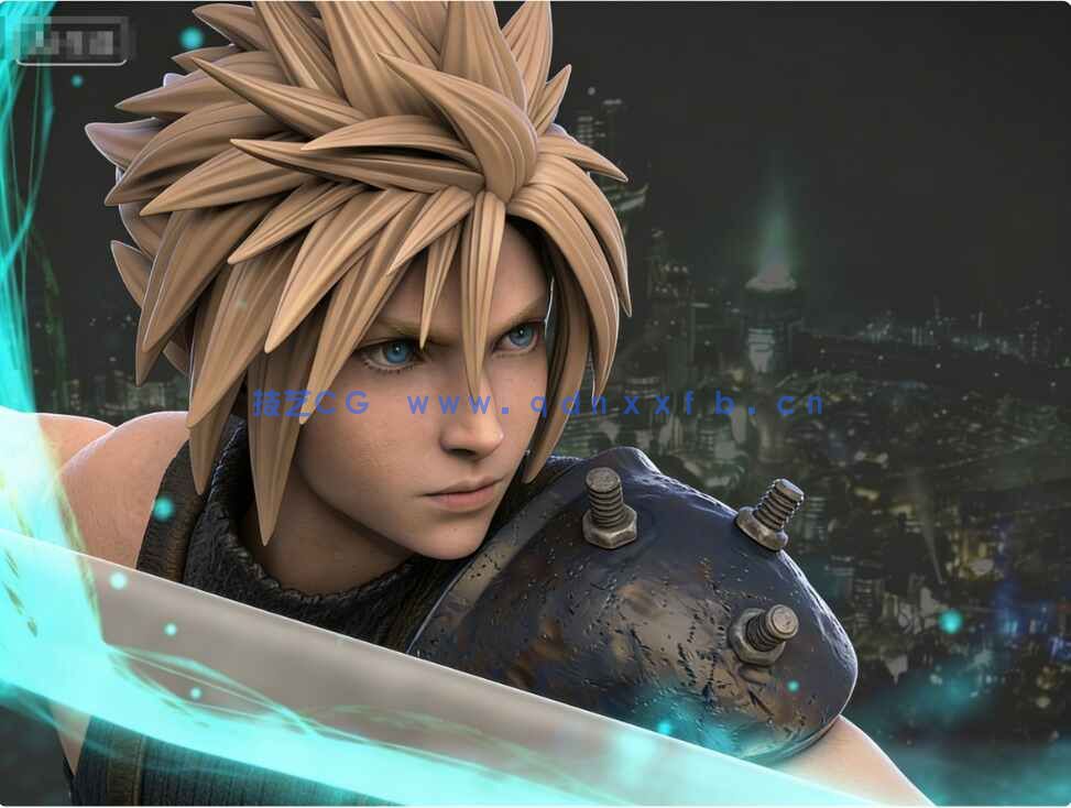 [独立角色] 最终幻想7重制版游戏角色克劳德蒂法爱丽丝雕塑3D打印模型(图2)