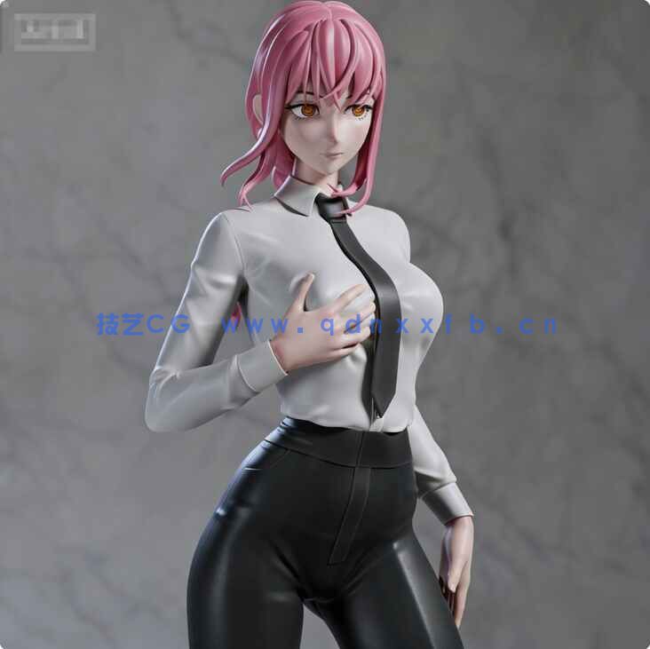 [独立角色] 玛奇玛紧身裤站姿《链锯人》动漫角色雕塑3D打印模型(图2)