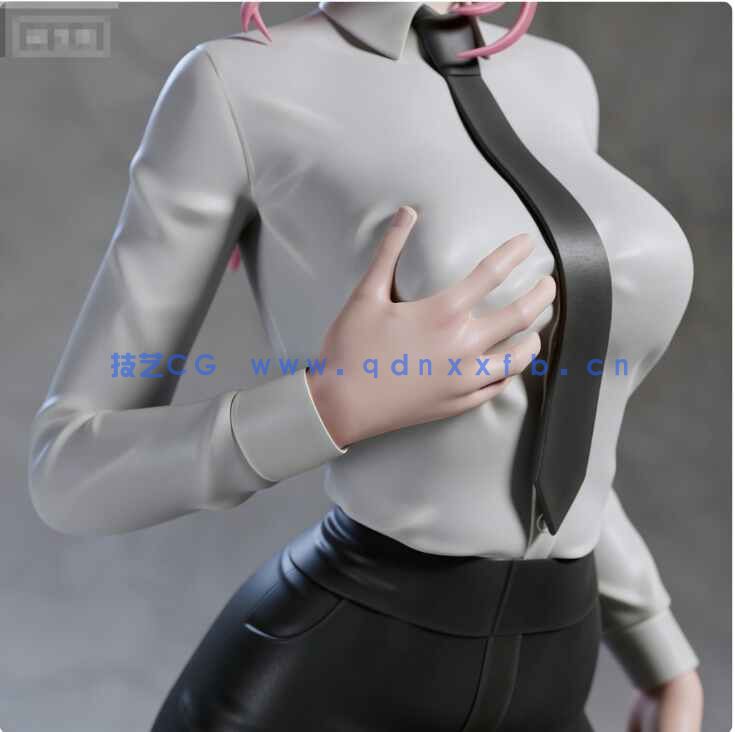 [独立角色] 玛奇玛紧身裤站姿《链锯人》动漫角色雕塑3D打印模型(图5)