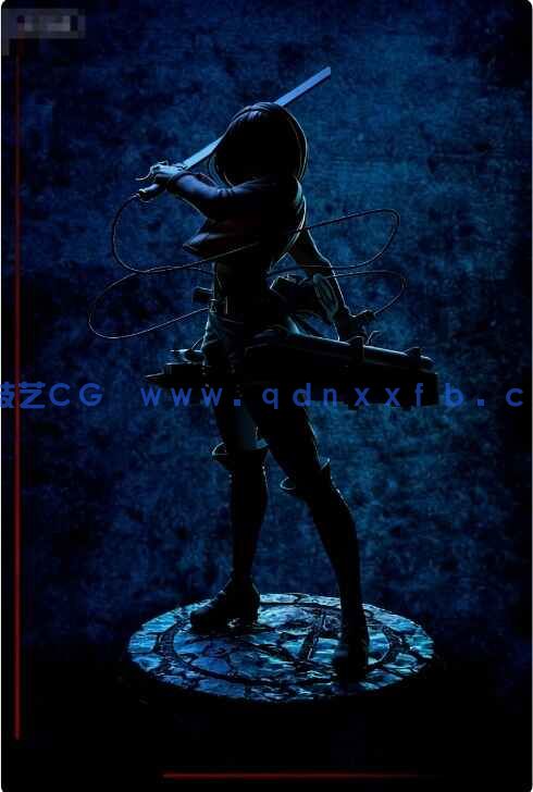 [独立角色] 三笠阿克曼进击的巨人动漫角色持剑雕塑3D打印模型(图8)