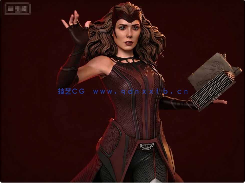 [独立角色] 绯红女巫拿魔法书漫威动漫影视角色雕塑3D打印模型(图6)