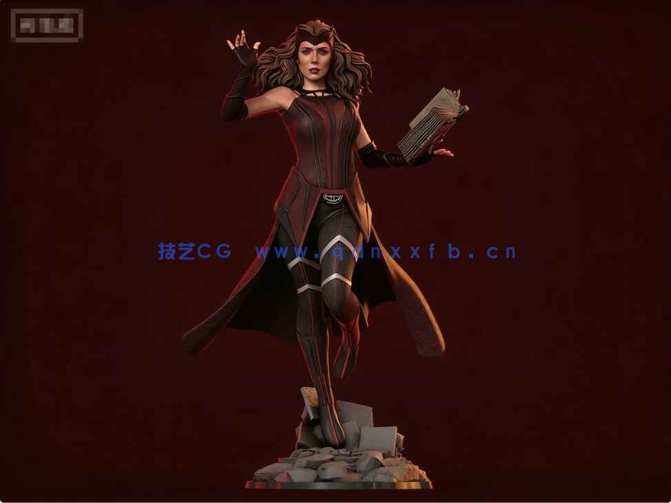 [独立角色] 绯红女巫拿魔法书漫威动漫影视角色雕塑3D打印模型(图2)