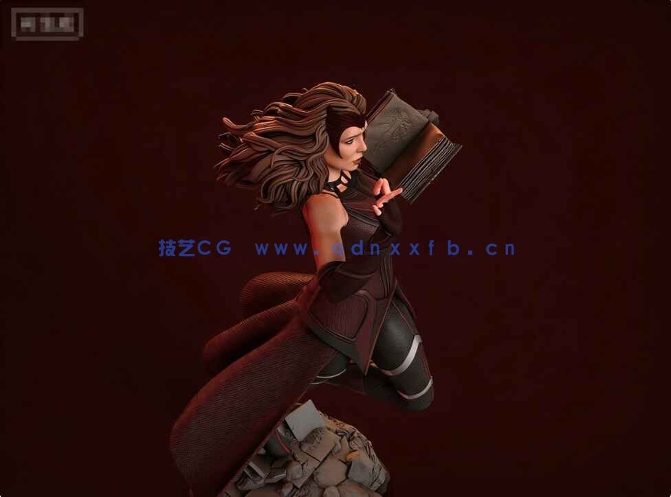 [独立角色] 绯红女巫拿魔法书漫威动漫影视角色雕塑3D打印模型(图5)