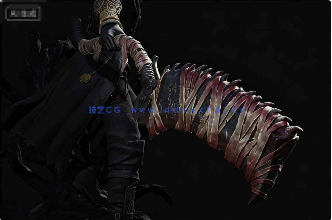 [独立角色] 血源诅咒老猎人游戏角色雕塑3D打印模型(图2)