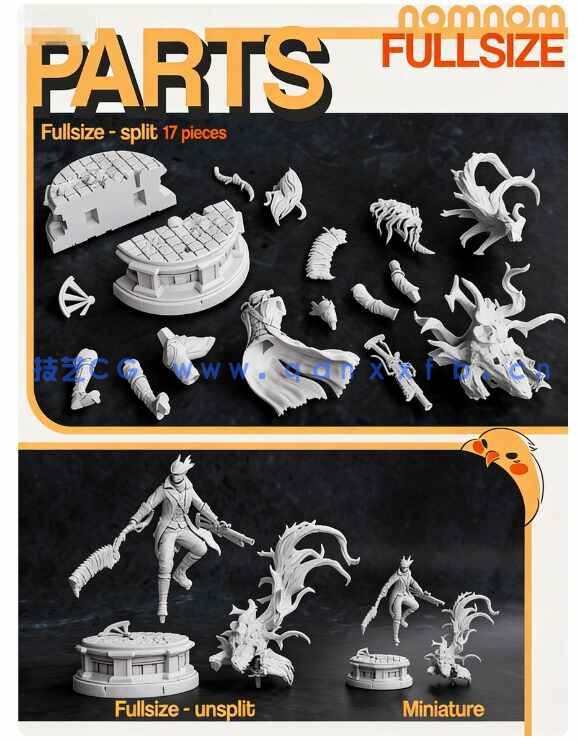 [独立角色] 血源诅咒老猎人游戏角色雕塑3D打印模型(图4)