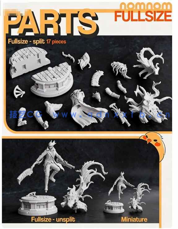 [独立角色] 血源诅咒老猎人游戏角色雕塑3D打印模型(图5)