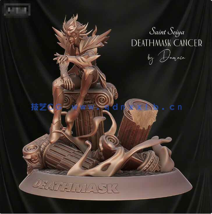 [独立角色] 巨蟹座迪斯马斯克圣斗士星矢动漫角色雕塑3D打印模型(图4)