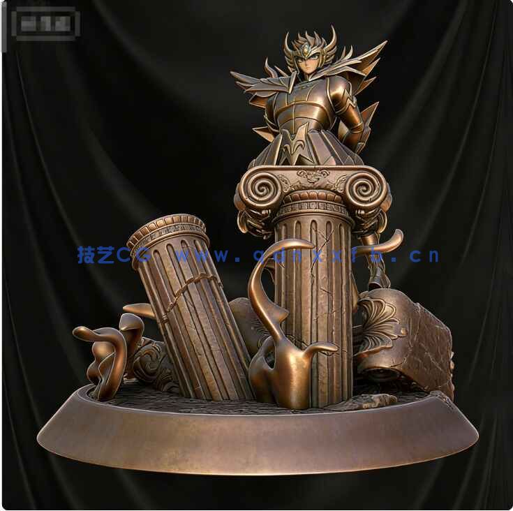 [独立角色] 巨蟹座迪斯马斯克圣斗士星矢动漫角色雕塑3D打印模型(图8)