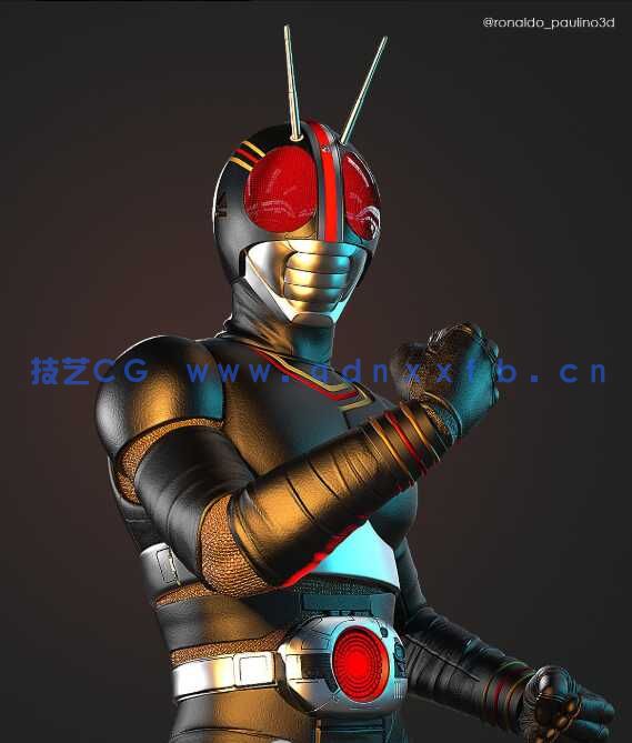 [独立角色] 南光太郎《假面骑士》影视角色雕塑3D打印模型(图3)