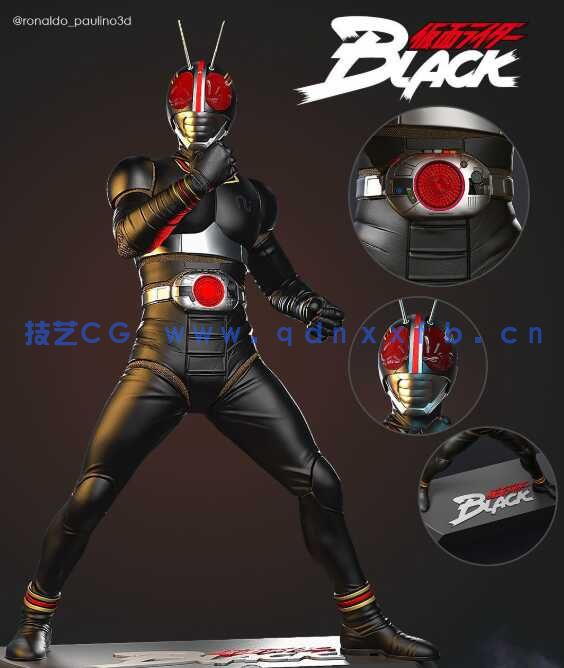 [独立角色] 南光太郎《假面骑士》影视角色雕塑3D打印模型(图1)