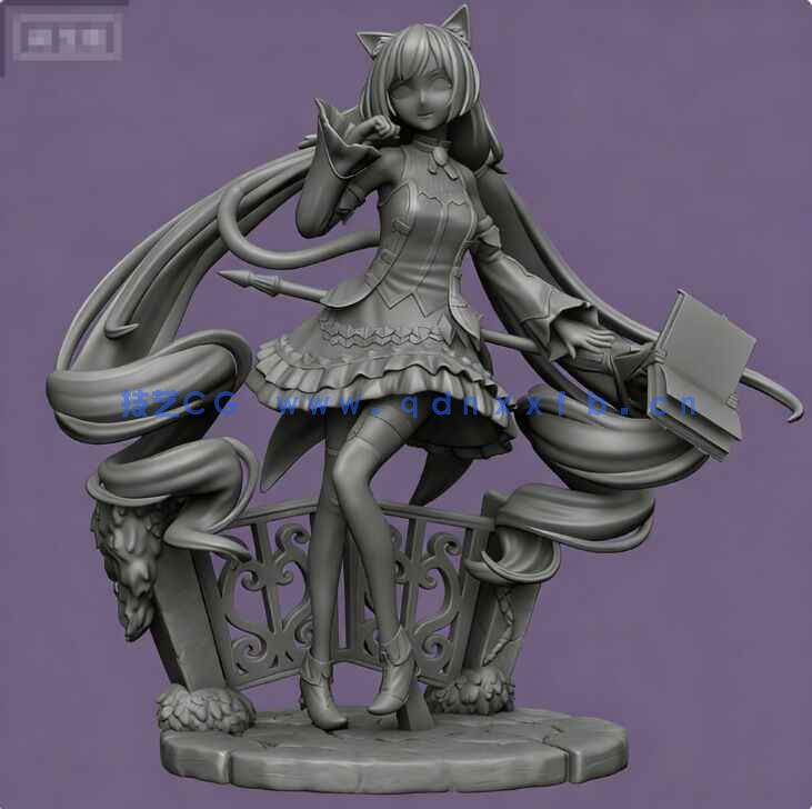 [独立角色] 凯丽公主兔女郎角色雕塑3D打印模型(图3)