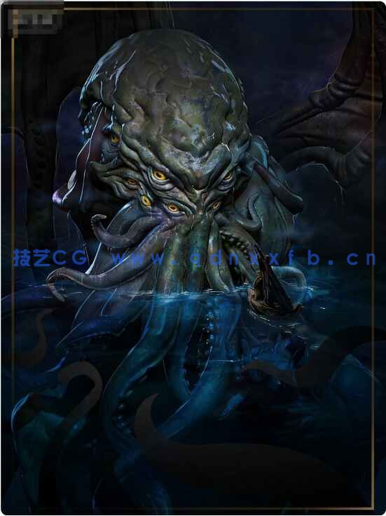 [独立角色] 克苏鲁神话角色雕塑3D打印模型(图1)