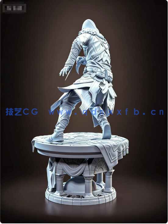 [独立角色] 艾吉奥《刺客信条》游戏角色雕塑3D打印模型(图8)