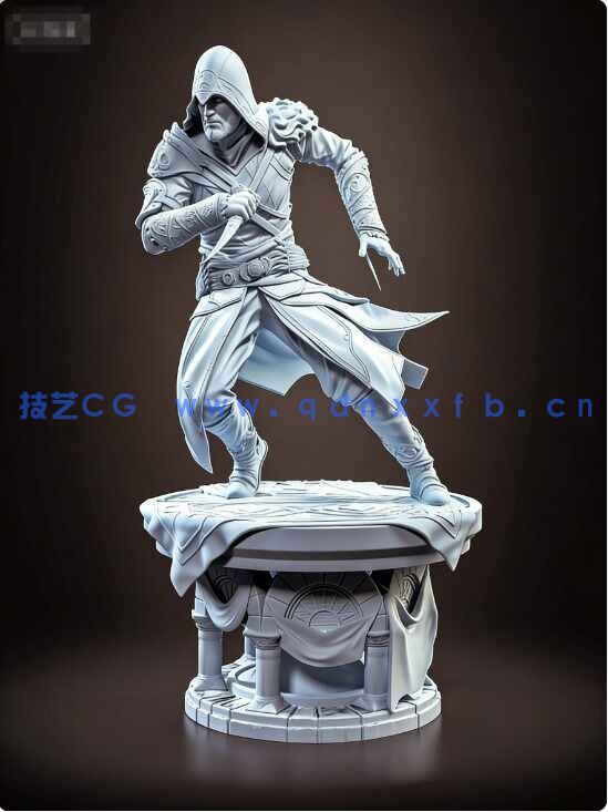 [独立角色] 艾吉奥《刺客信条》游戏角色雕塑3D打印模型(图4)