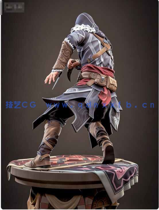 [独立角色] 艾吉奥《刺客信条》游戏角色雕塑3D打印模型(图7)