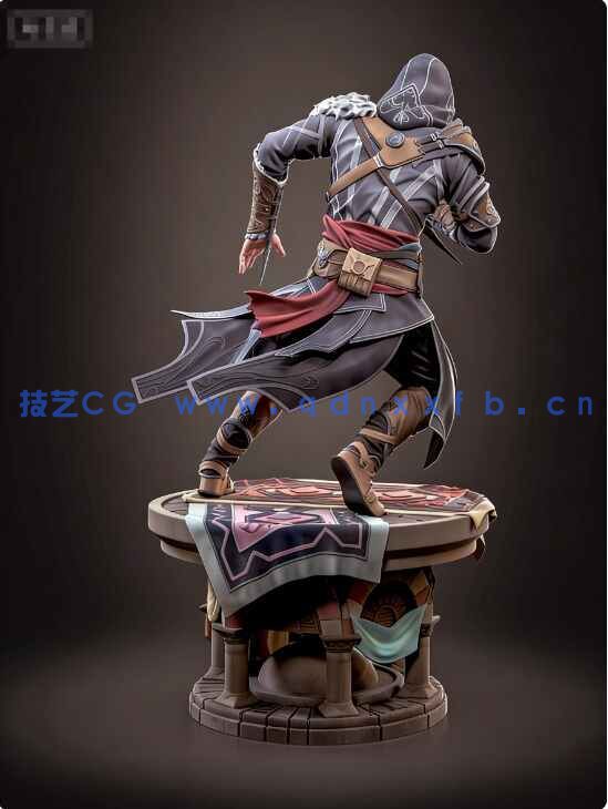 [独立角色] 艾吉奥《刺客信条》游戏角色雕塑3D打印模型(图5)