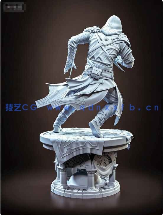 [独立角色] 艾吉奥《刺客信条》游戏角色雕塑3D打印模型(图6)