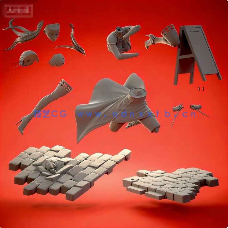 [独立角色] 约尔福杰间谍过家家动漫角色飞身速跑雕塑3D打印模型(图8)