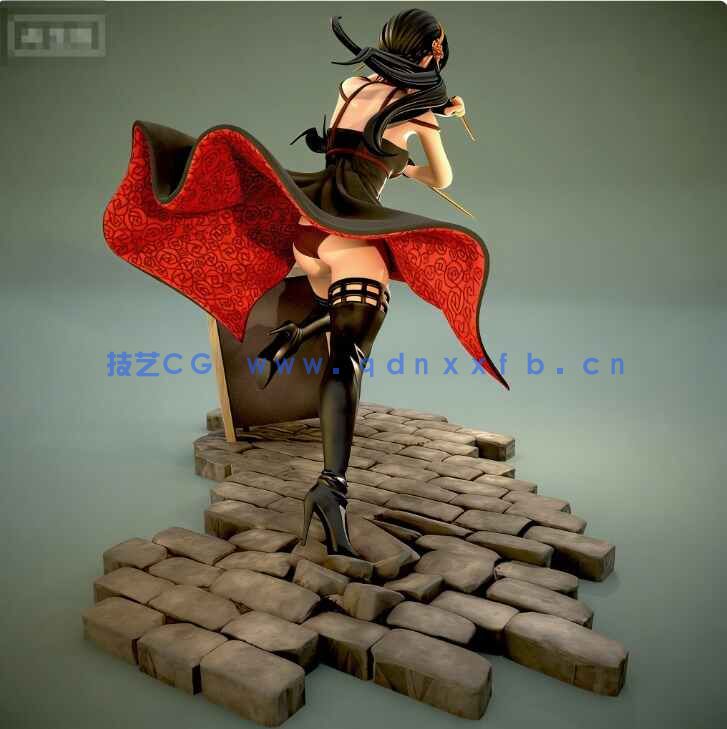 [独立角色] 约尔福杰间谍过家家动漫角色飞身速跑雕塑3D打印模型(图5)